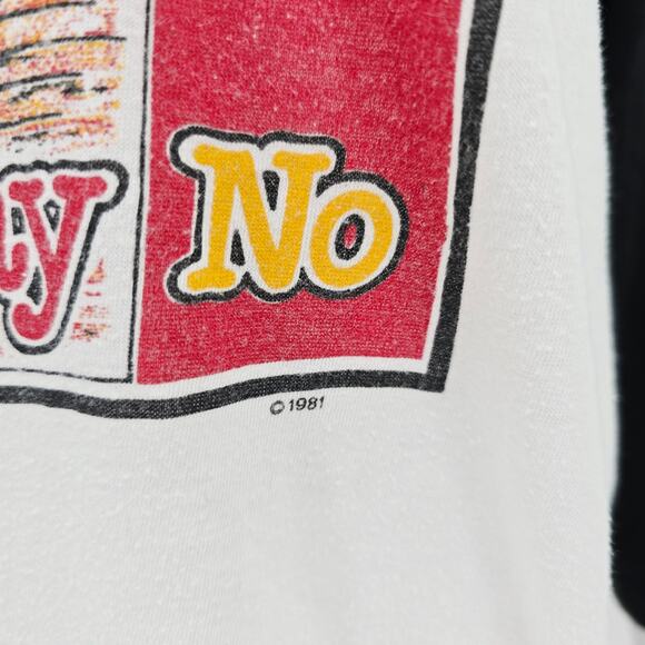 Billy Squire Don't Say No Vintage Original 1981 Raglan Tee M - Picture 3 of 8